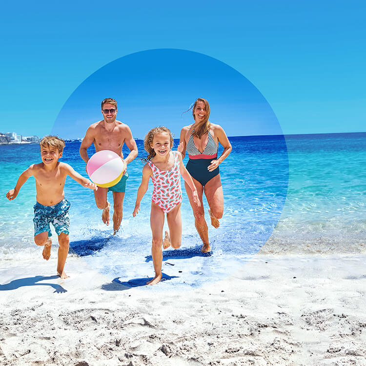 Photograph: family in swimmingpool