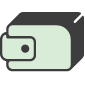 Wallet icon square green