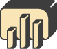 Yellow bar chart icon