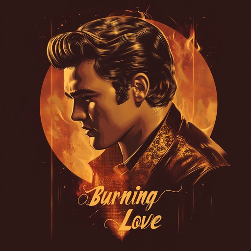 Elvis Presley – Burning Love (album cover, karaoke on Singa)