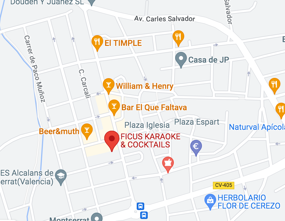 Captura de pantalla de Google Maps donde se encuentra Ficus Karaoke.