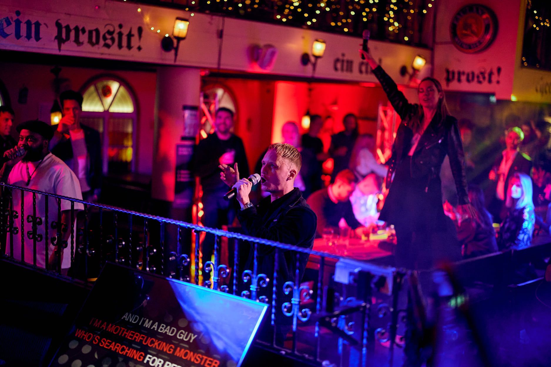 Where the night doesn’t stop at the tables — karaoke rooms bring the crowd together.