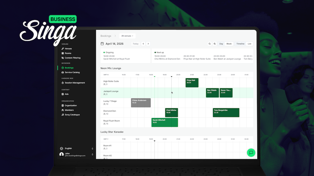 Your karaoke rooms, bookable online with Singa Booking.