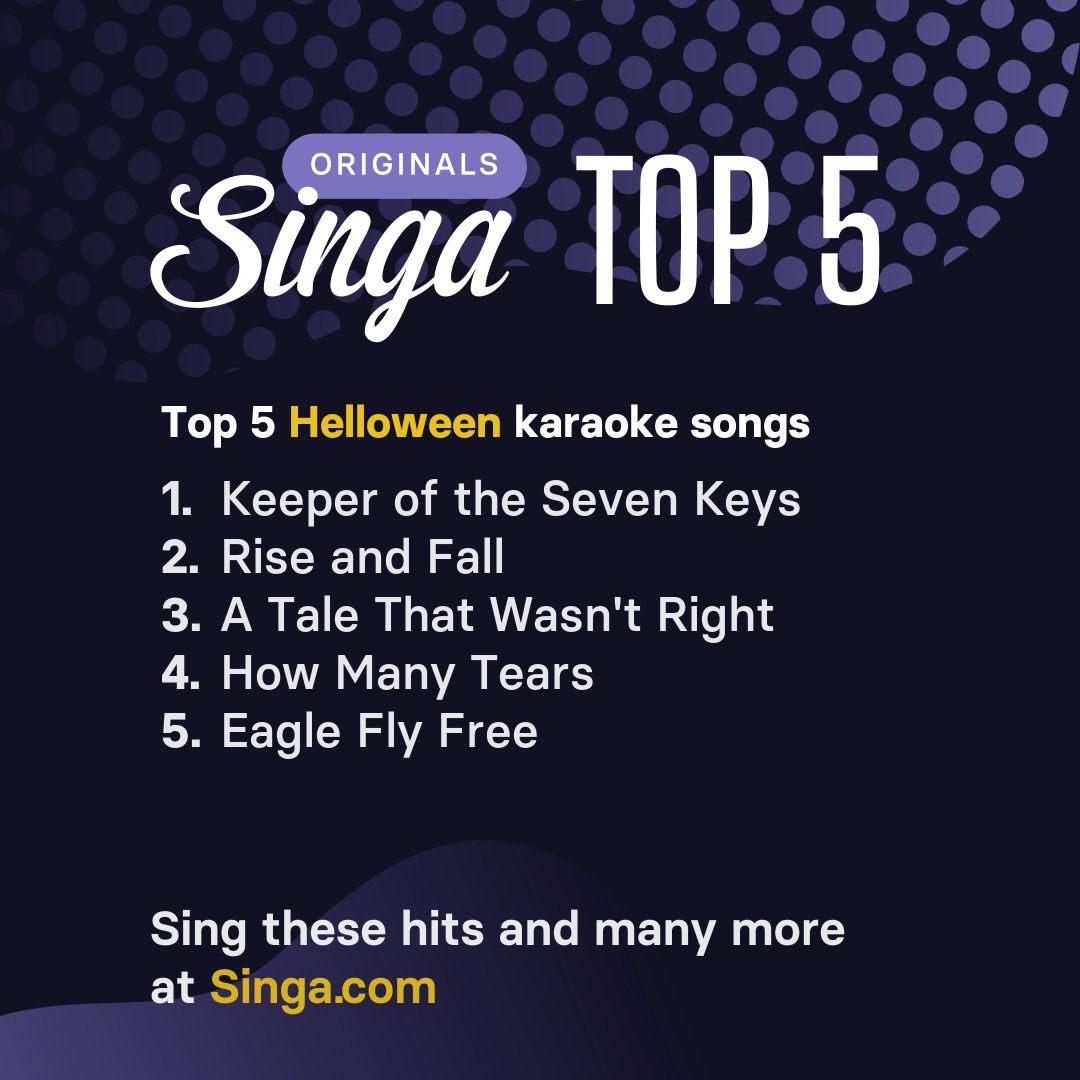 Top Helloween karaoke songs on Singa.