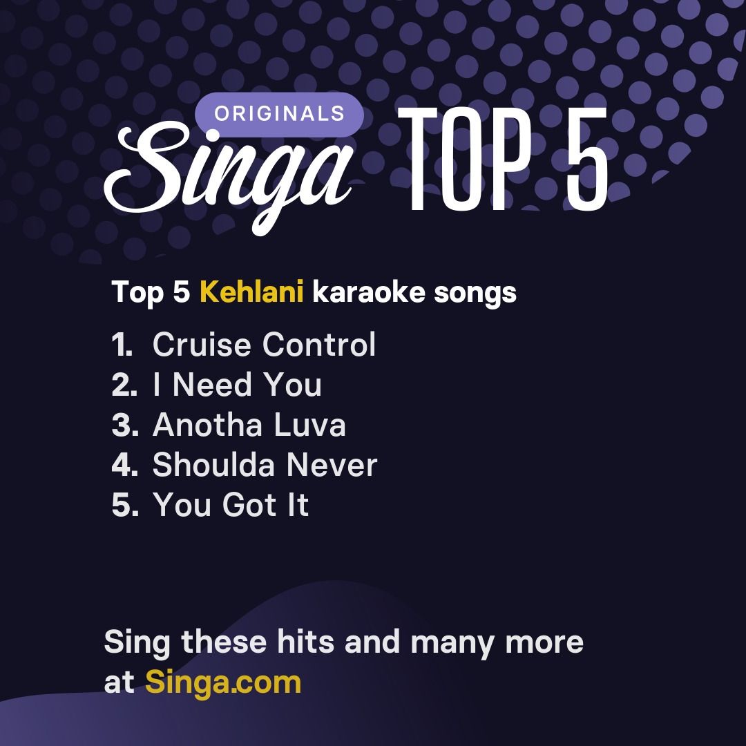 Top Kehlani karaoke songs on Singa.