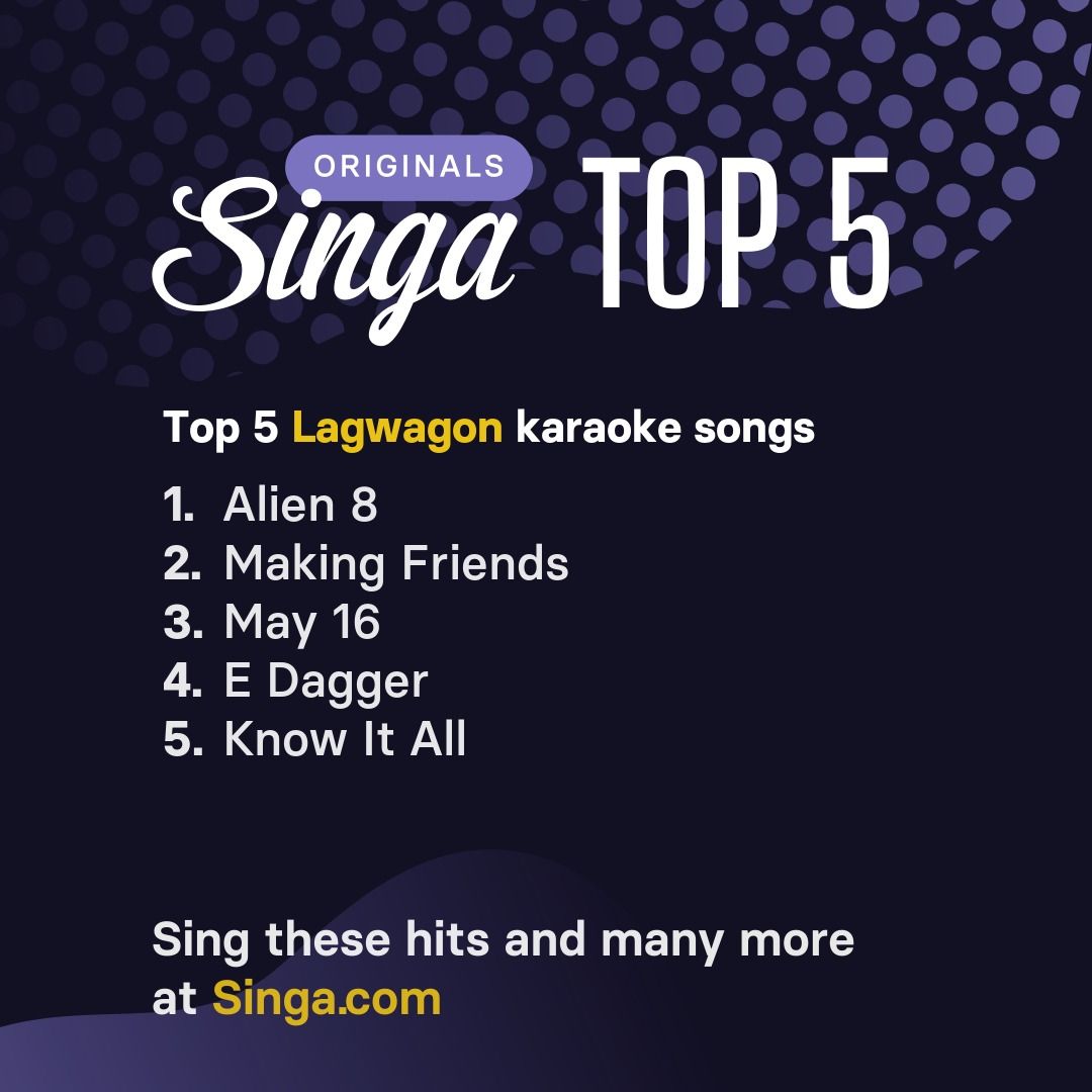 Top Lagwagon karaoke songs on Singa.