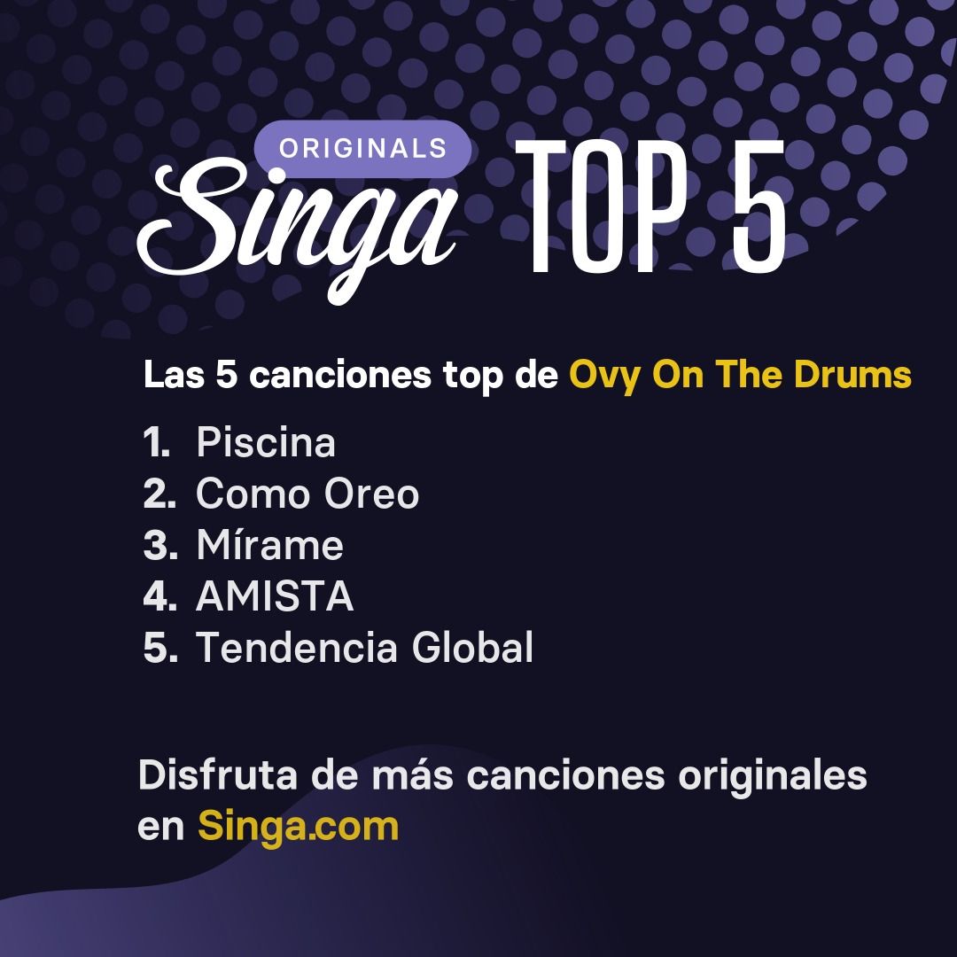 Las canciones top de Ovy On The Drums en karaoke en Singa.