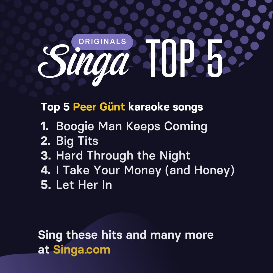 Top Peer Günt karaoke songs on Singa.