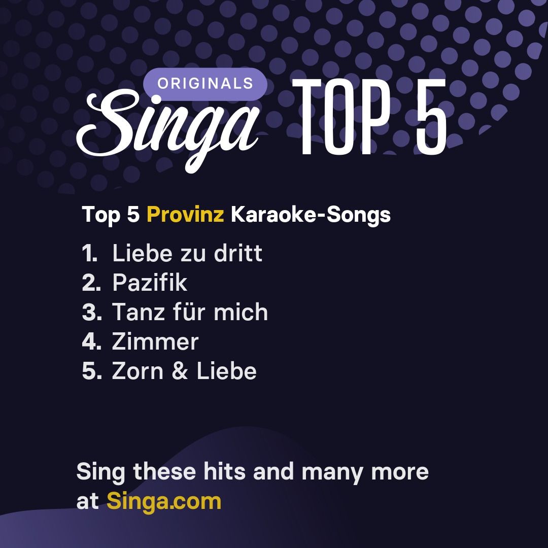 Top Karaoke-Songs von Provinz auf Singa.