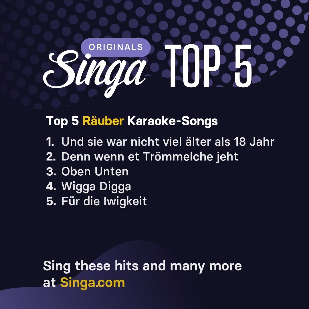 Top Karaoke-Songs von Räuber auf Singa.