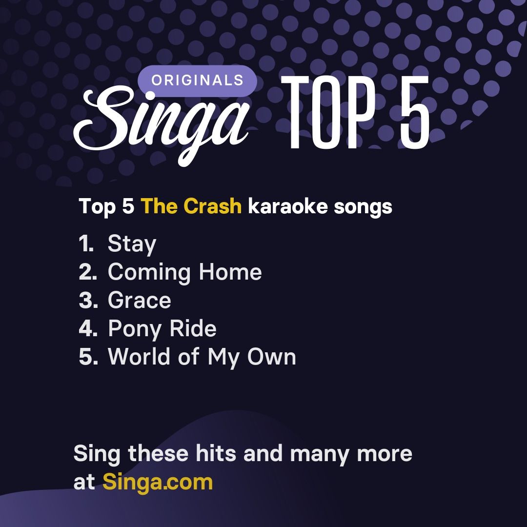 Top The Crash karaoke songs on Singa.