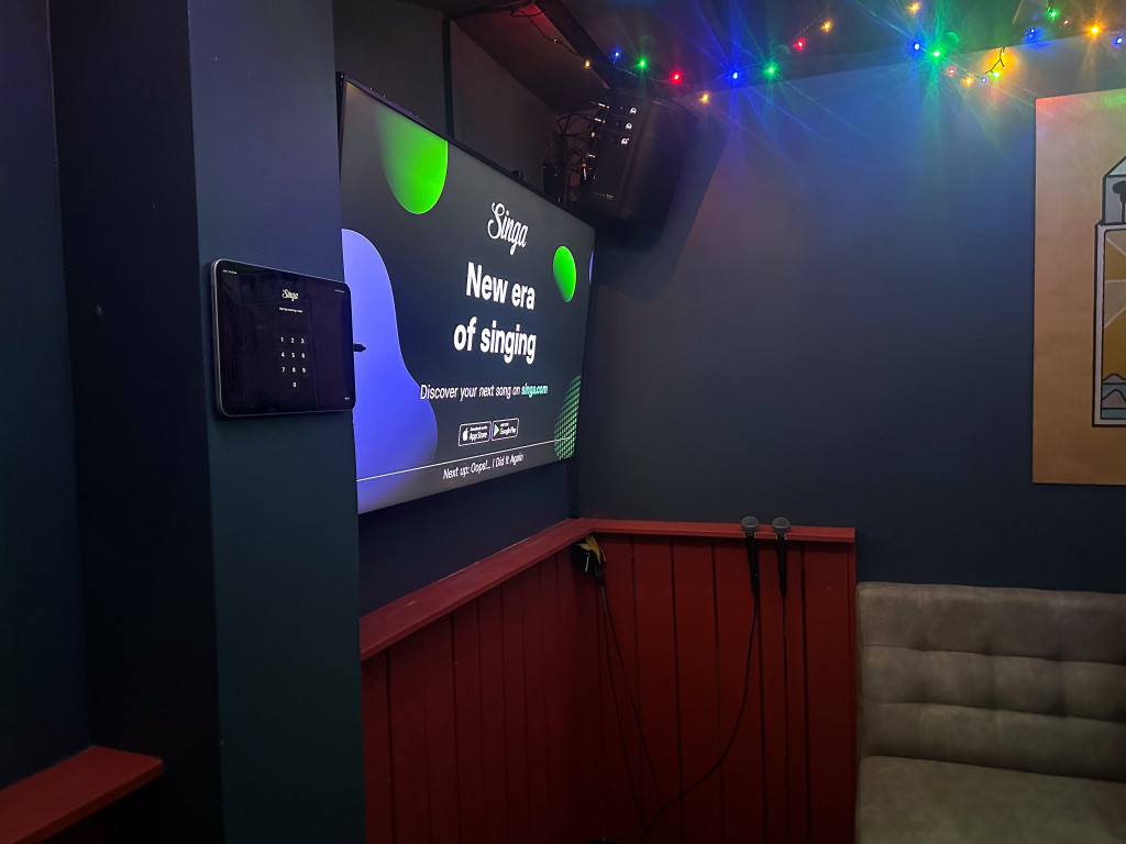 A private Singa-powered karaoke room at Camping Helsinki