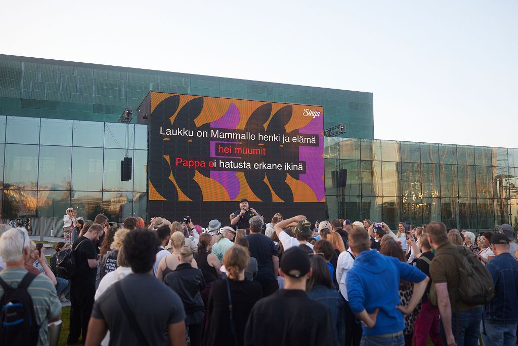 Musikkitalo Helsinki open-air karaoke runs every Saturday between 13th June-18th July