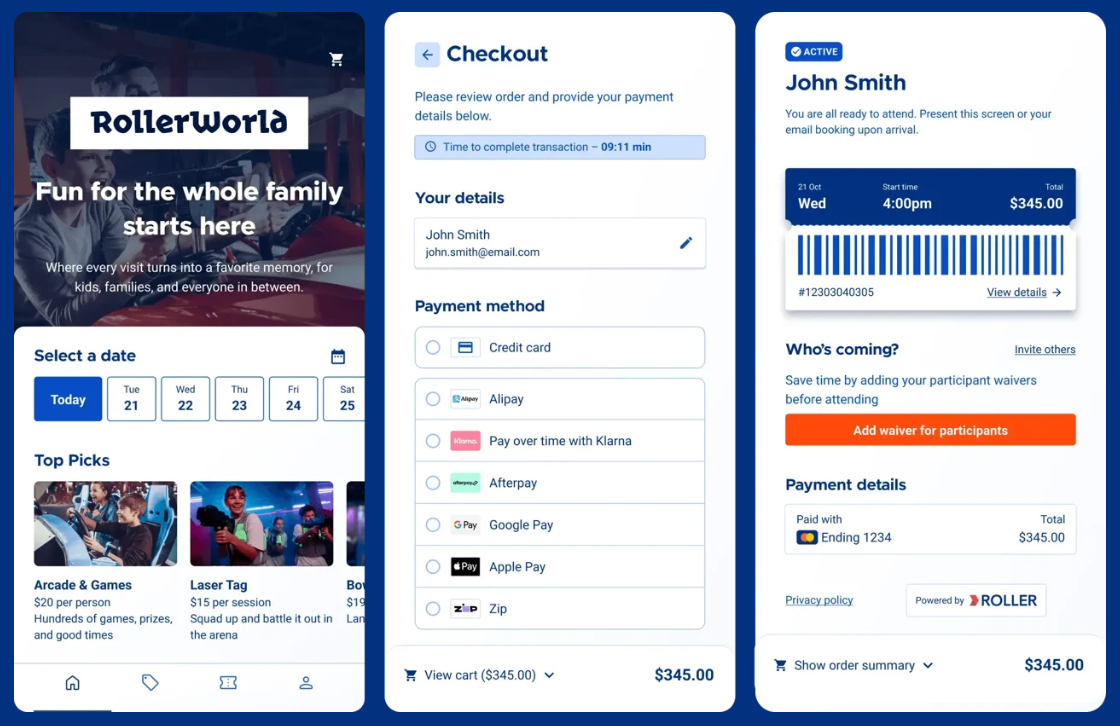 Roller — all-in-one venue management software