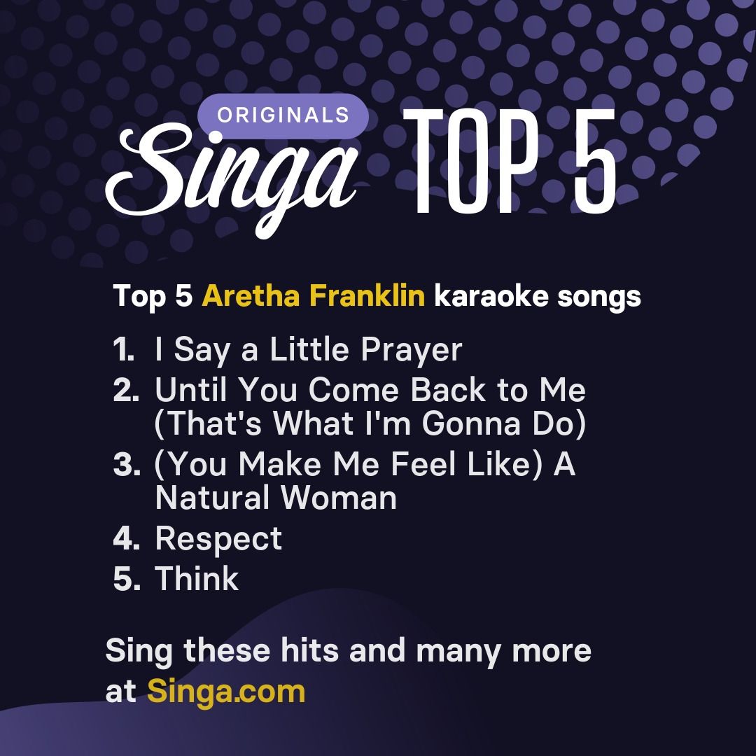 Top Aretha Franklin karaoke songs on Singa.