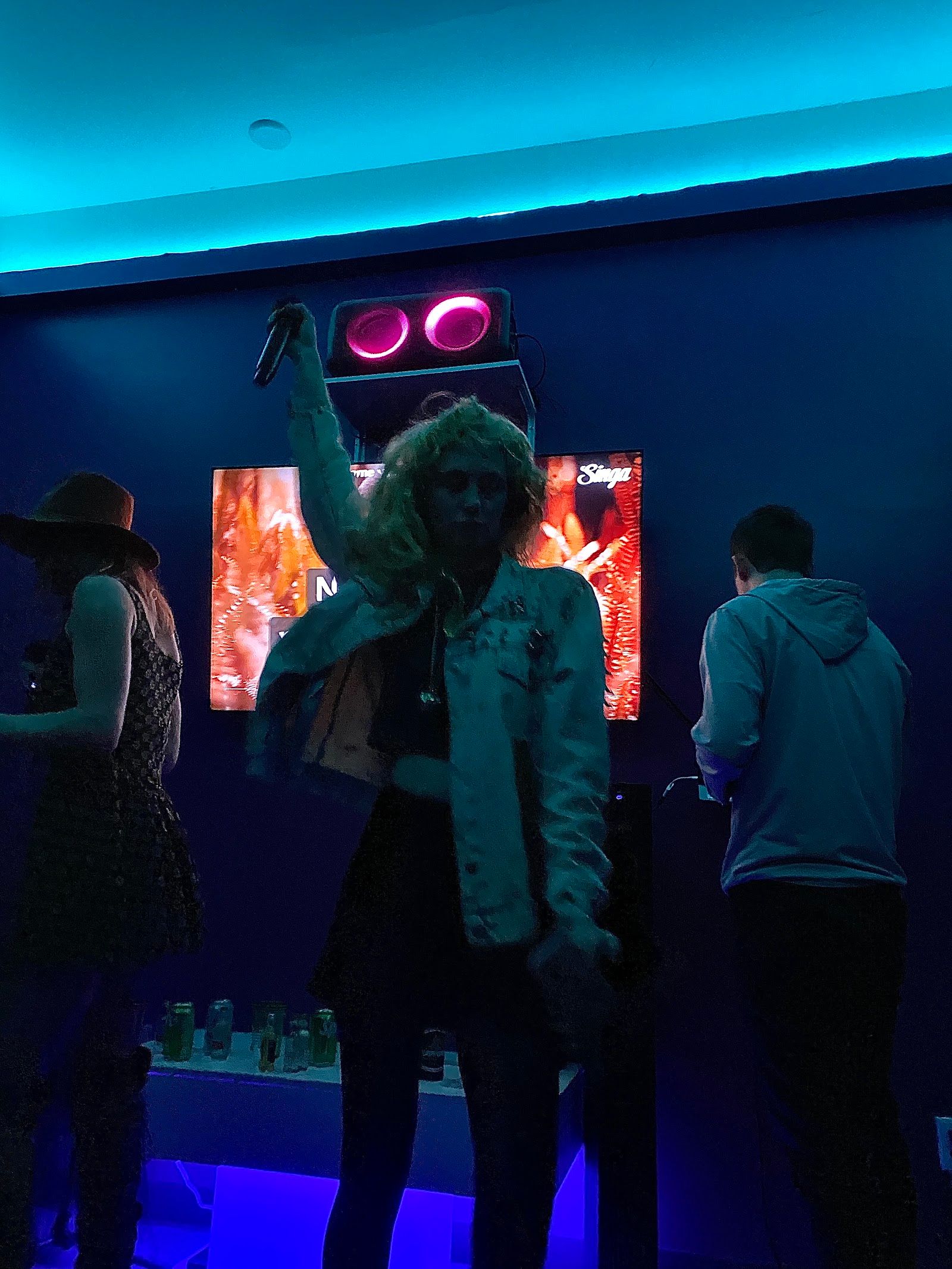 Guests enjoying a private room at Culver Karaoke