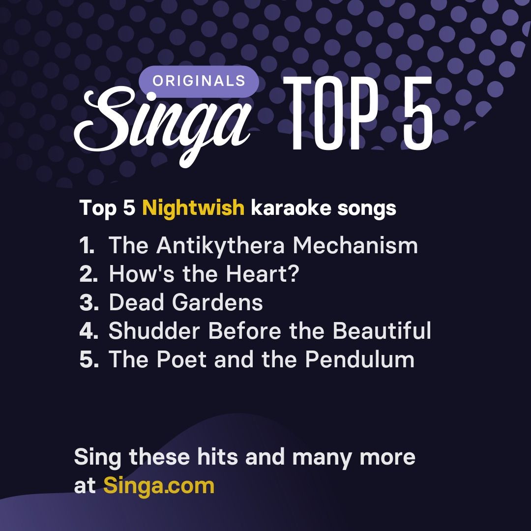 Top Nightwish karaoke songs on Singa.