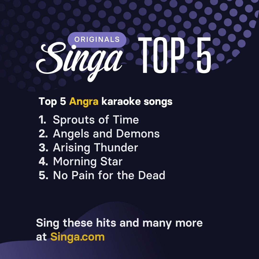 Top Angra karaoke songs on Singa.