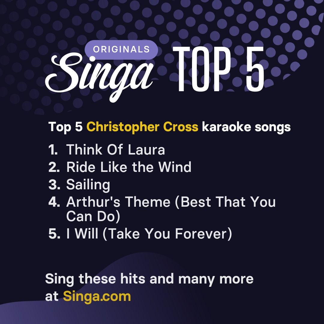 Top Christopher Cross karaoke songs on Singa.