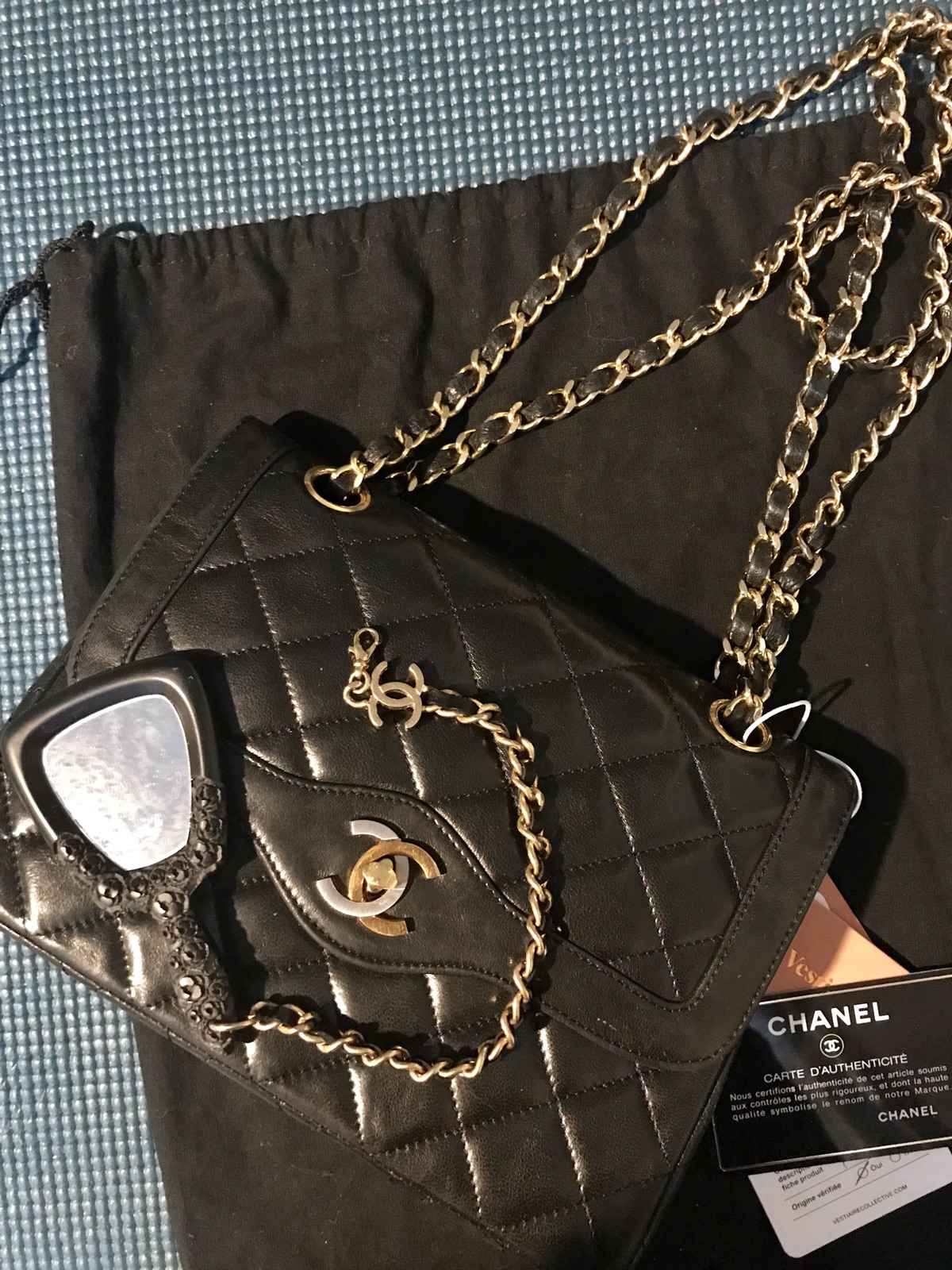 Chanel Vintage 巴黎限定 金银扣CF