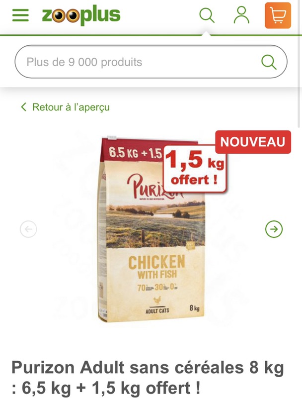 去zooplus给主子薅羊毛啦 送1.5kg还-5€