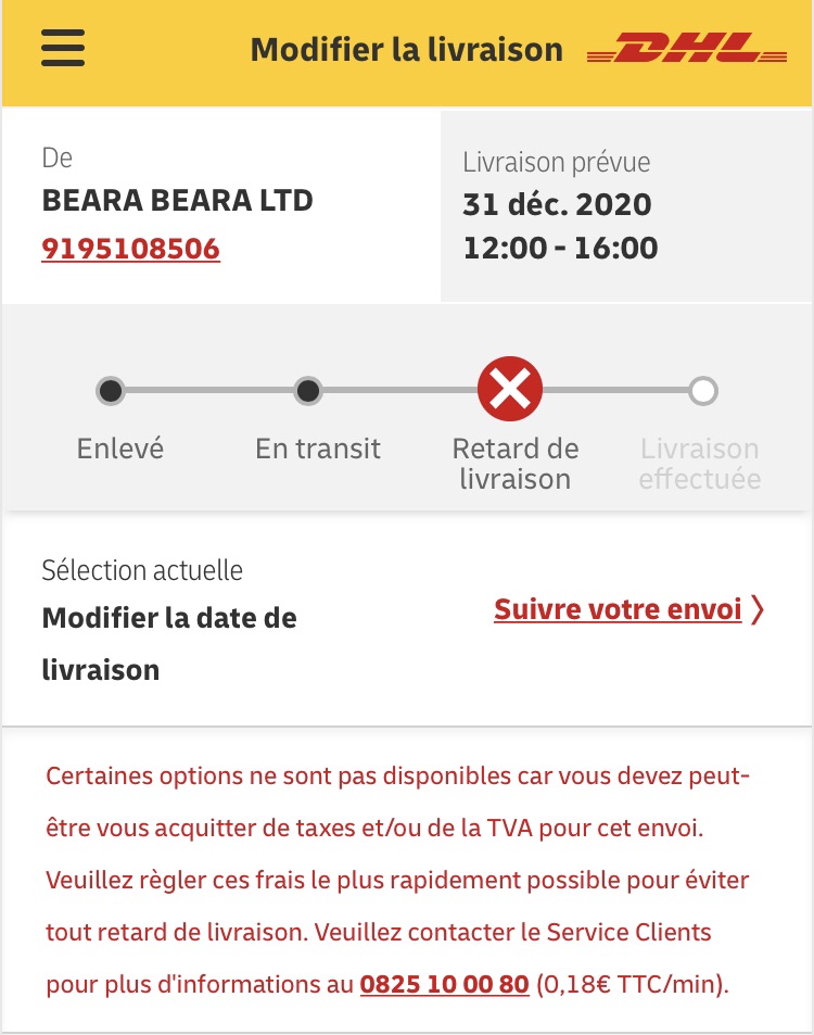 DHL让我裂开 :(