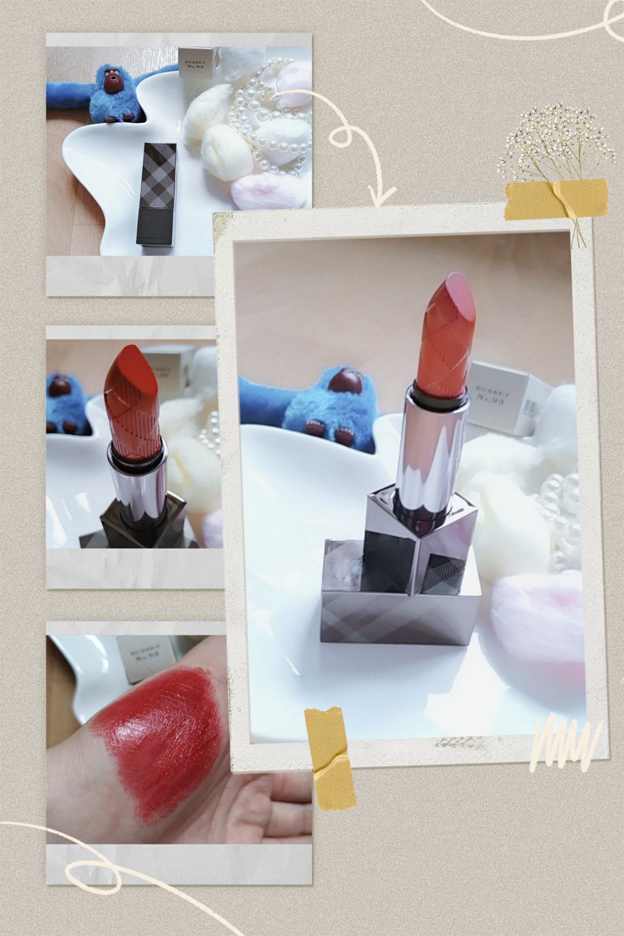 Burberry 网红93号色 无滤镜试色➕简单粗暴总结