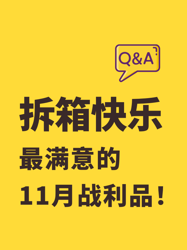 拆箱快乐！我最满意的十一月战利品！