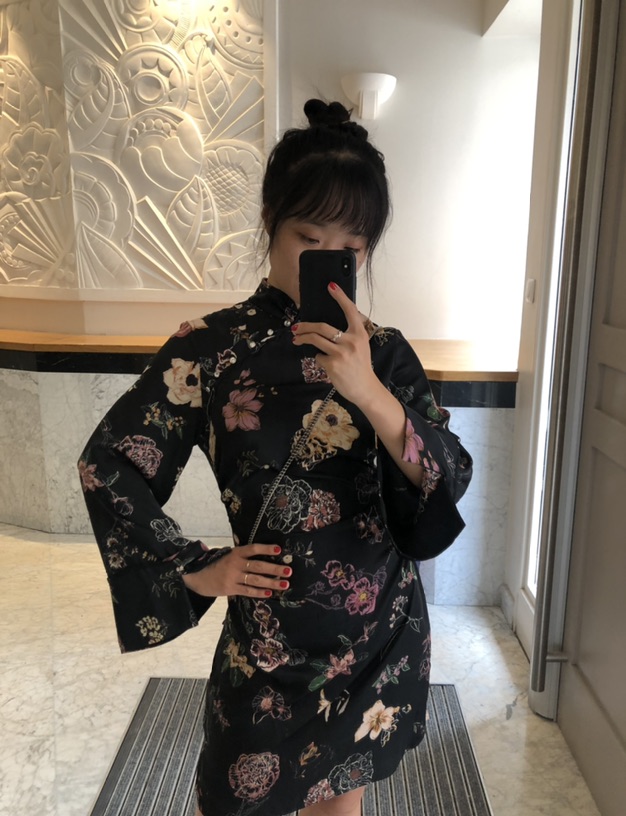 在zara找到一件超级中式的裙子