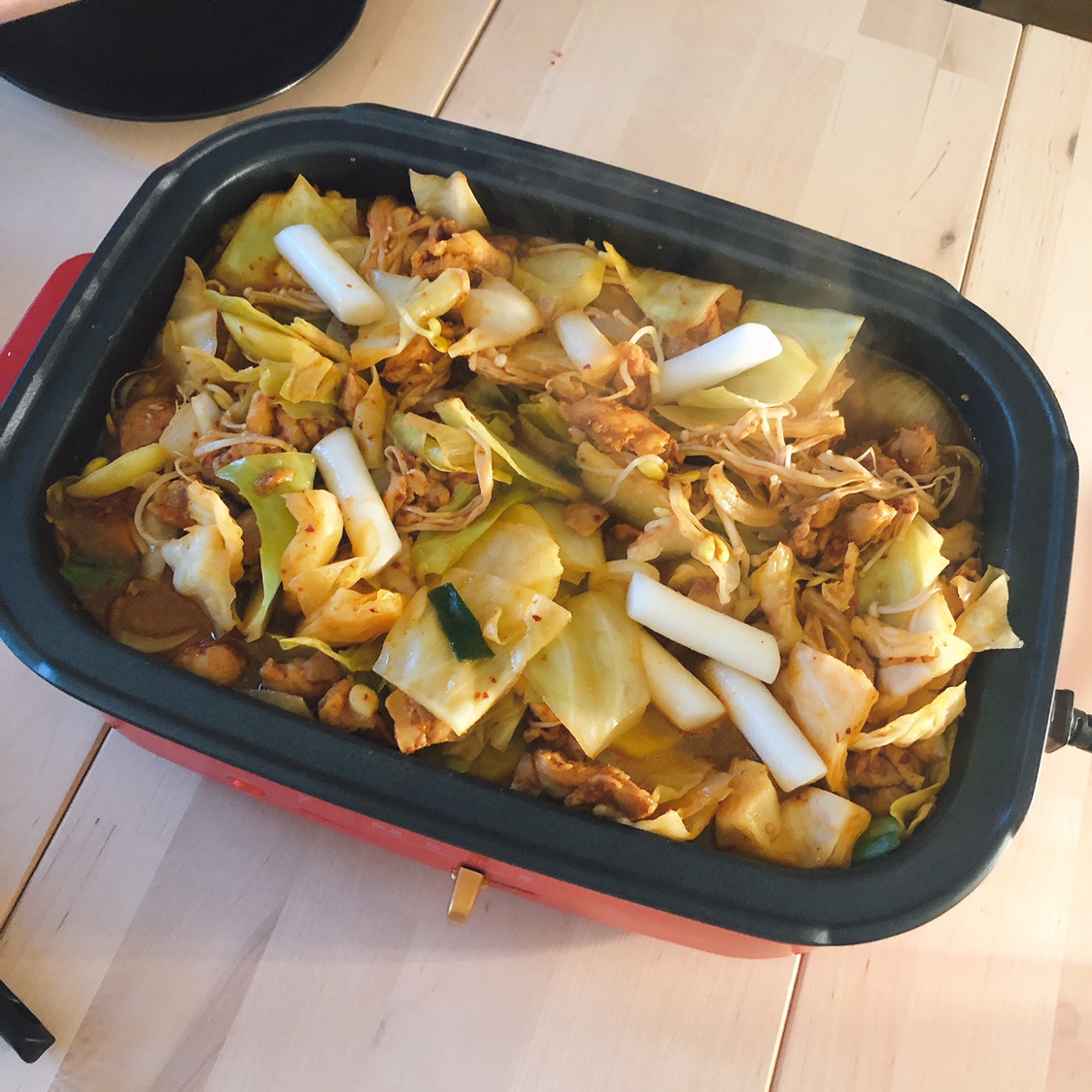 春川鸡和豆芽烤肉的融合😂