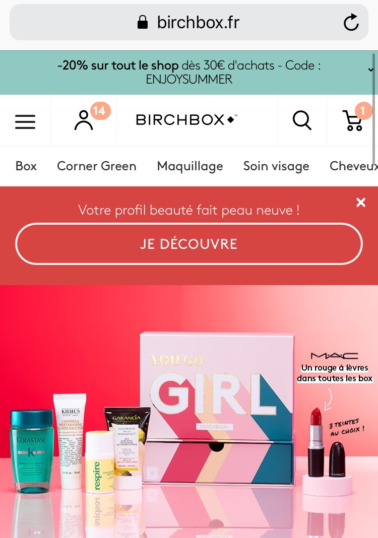 我我我又发一次 birchbox九月盒子送mac口红