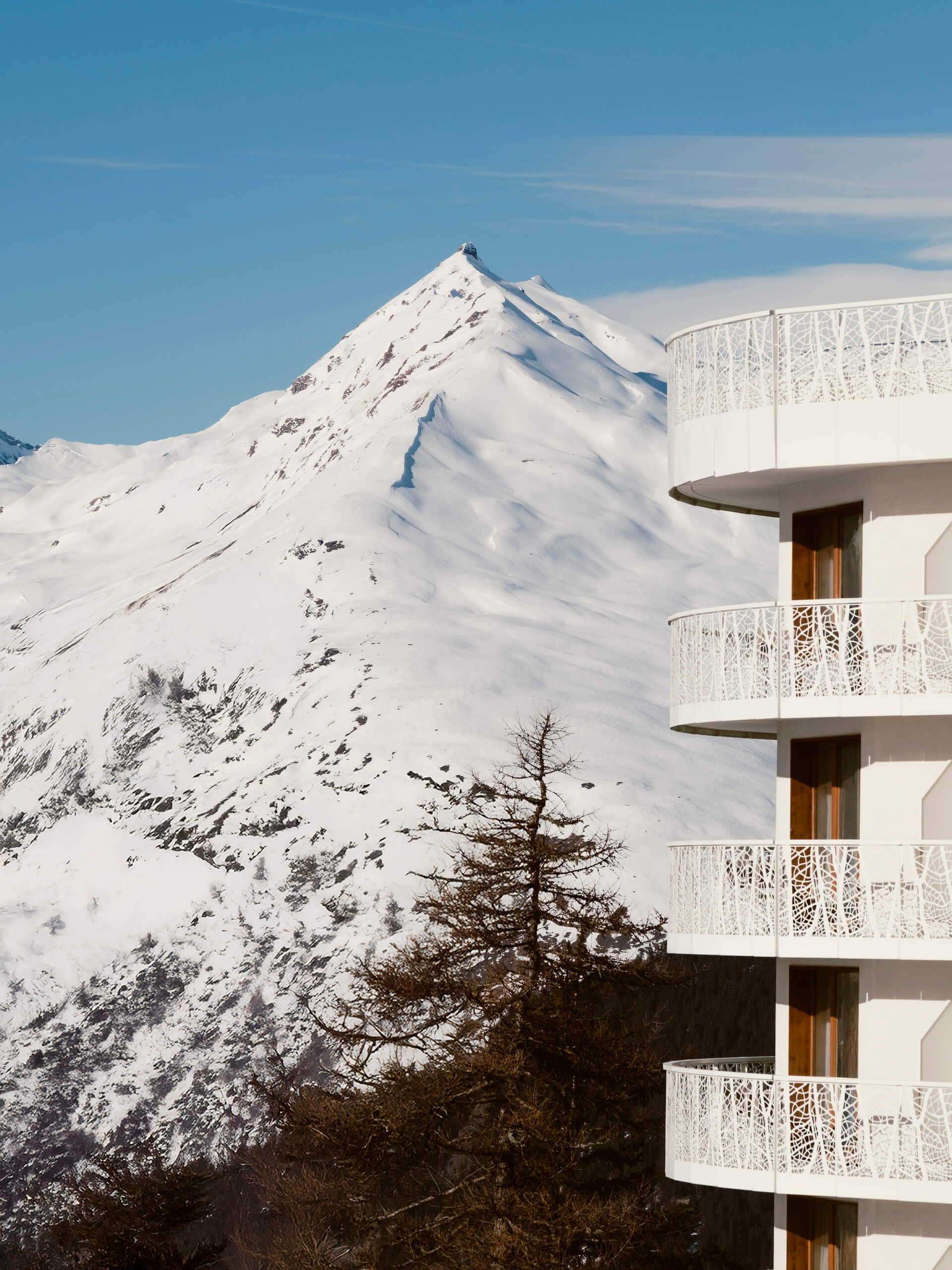 Club Med Les Arcs Panorama snowy exterior