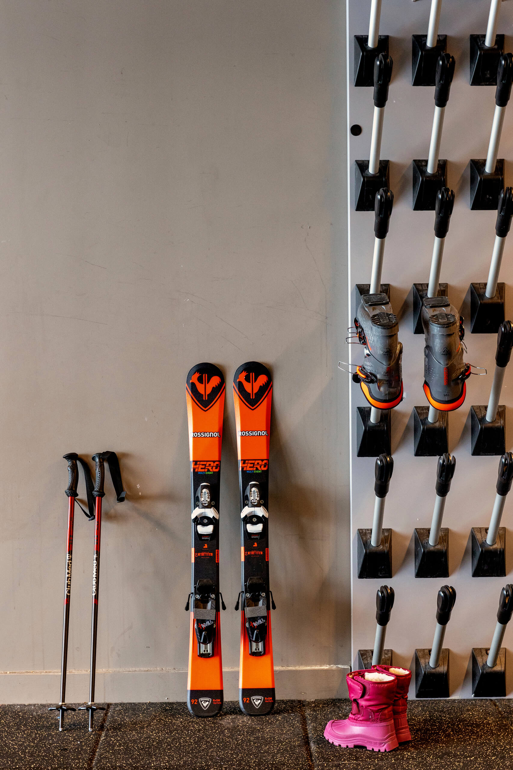 Ski service area at Club Med Tignes