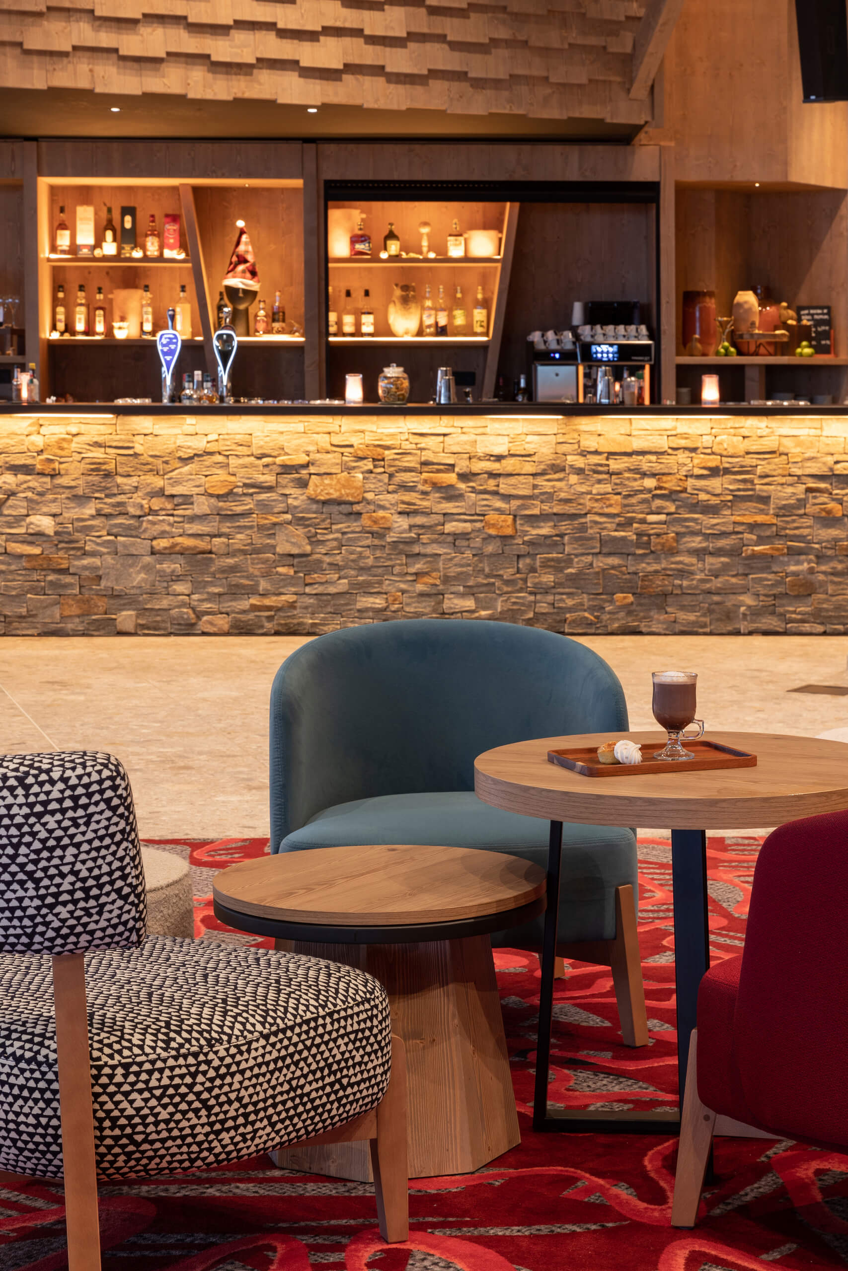 Lounge bar interior at Club Med Tignes