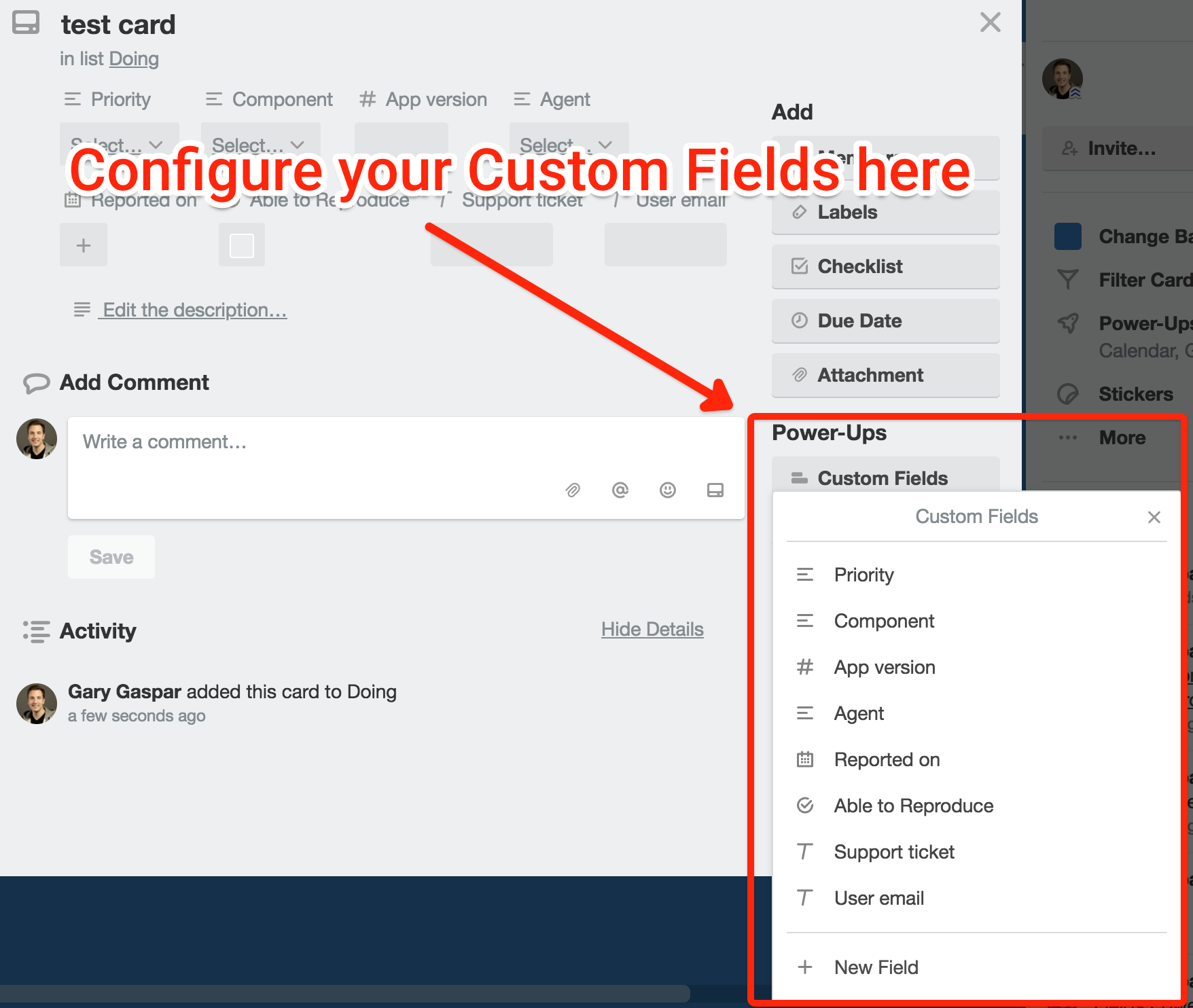 Types of Trello custom fields