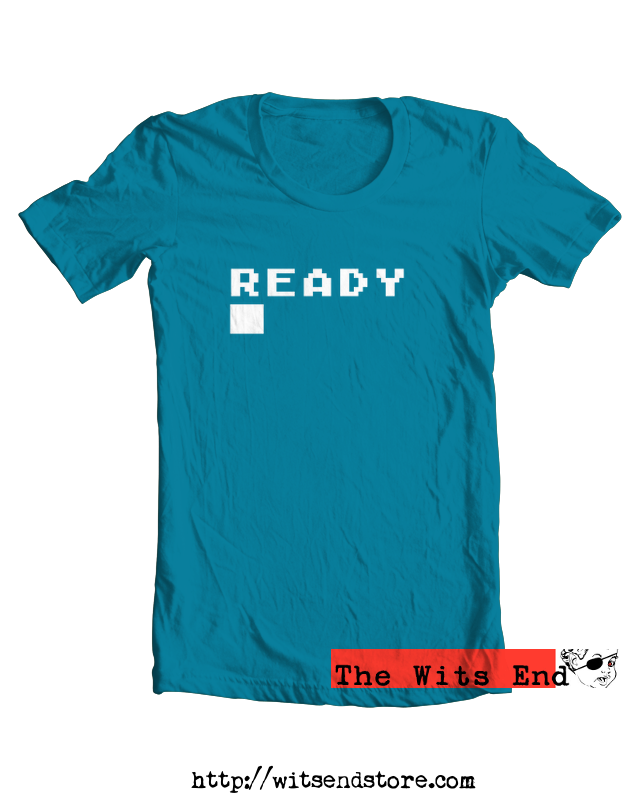 Atari 8-bit computer 'Ready' prompt tee shirt example