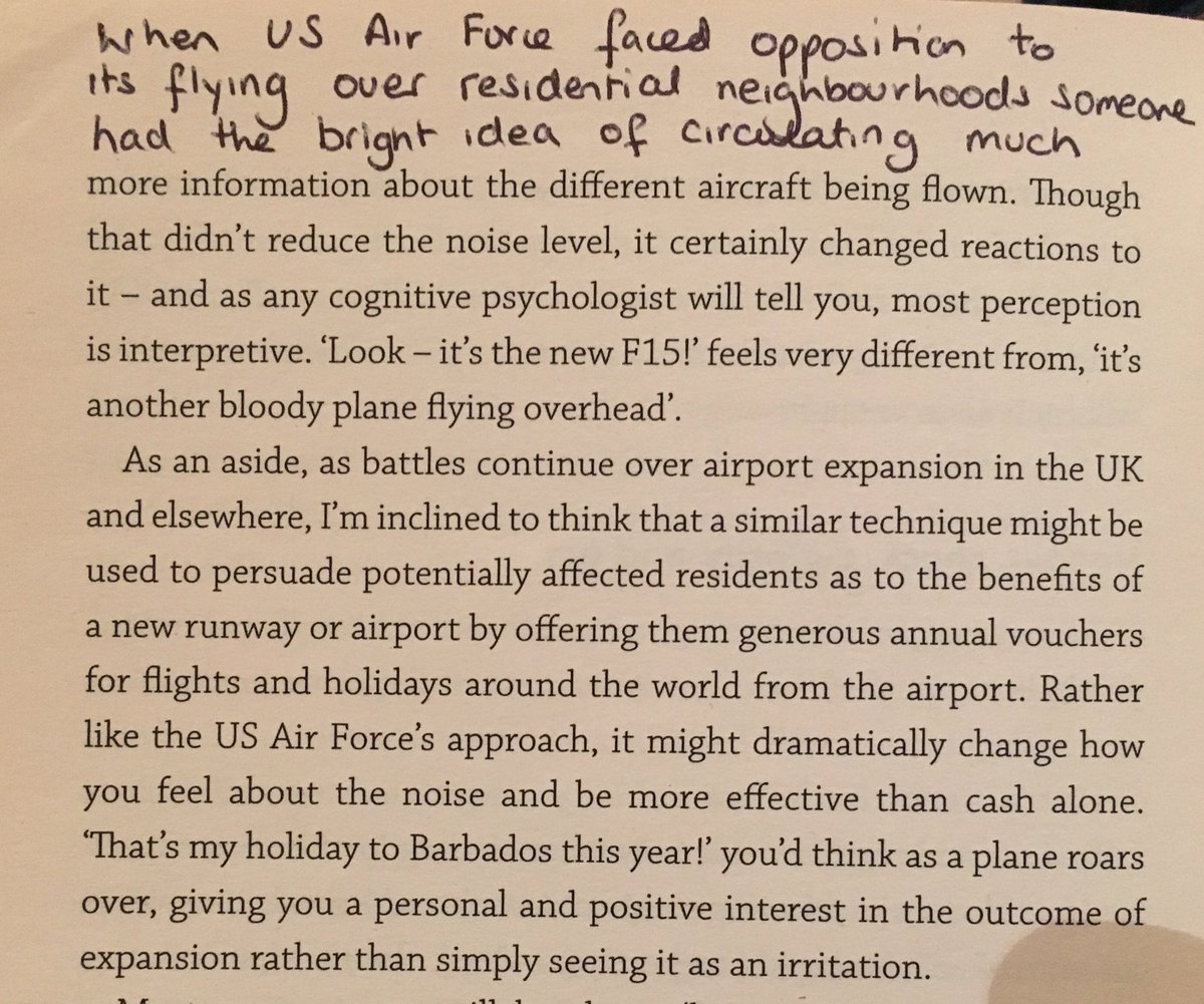 Smart way of reframing the irritating noise of planes flying overhead