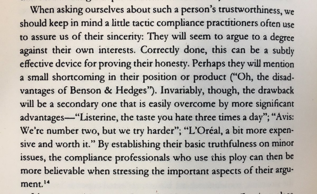 On how admitting a weakness on a minor issue makes a brand’s other claims more believable