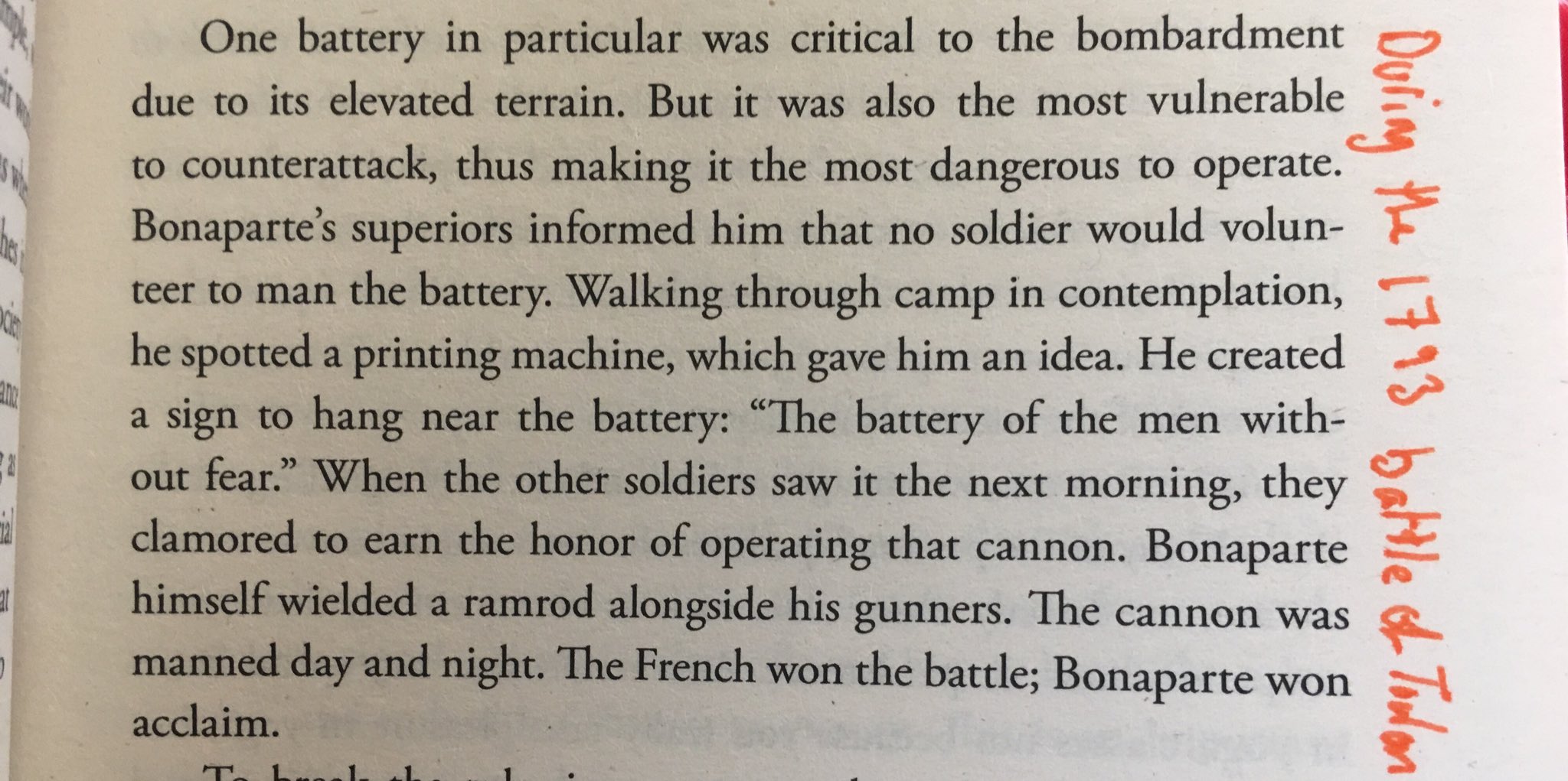 A smart piece of psychology from Napoleon