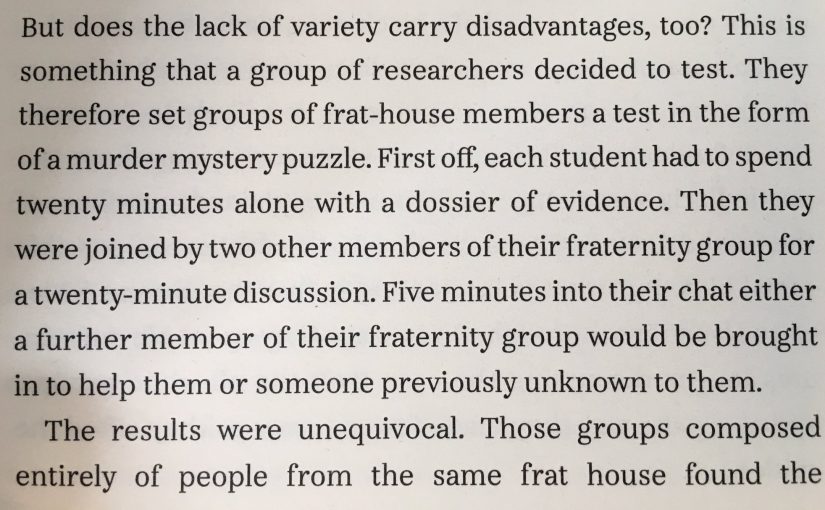 On problem solving among homogeneous groups being more enjoyable but less effective