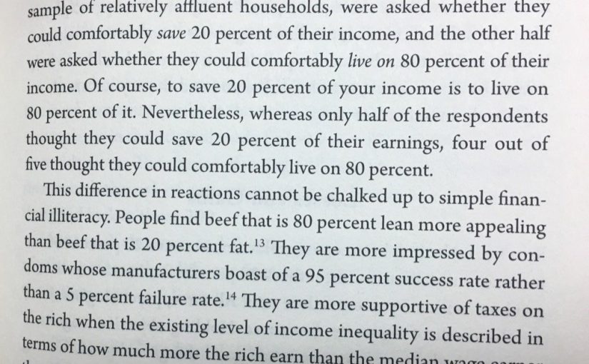 On the power of framing to change our opinions (buy into success over failure, good over bad)