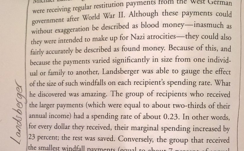 On our preference to spend money we've been gifted (not earned)