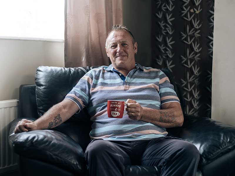 Kevin in his living room