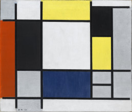 Piet Mondriaan, Compositie met geel, rood, zwart, blauw en grijs, 1920. Collectie Stedelijk Museum Amsterdam