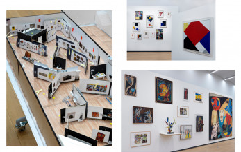 Kazimir Malevich, Theo van Doesburg and Karel Appel, installation view The collection, STEDELIJK BASE. Photo: Gert Jan van Rooij