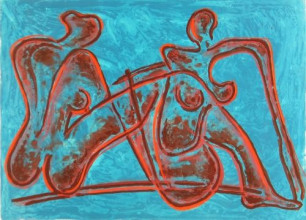 Erwin de Vries, Zonder titel, 1993, lithografie, 47 x 65 cm, Stedelijk Museum, Amsterdam, schenking kunstenaar, 2001