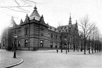 Histoische gebouw Stedelijk Museum Amsterdam, ca. 1895