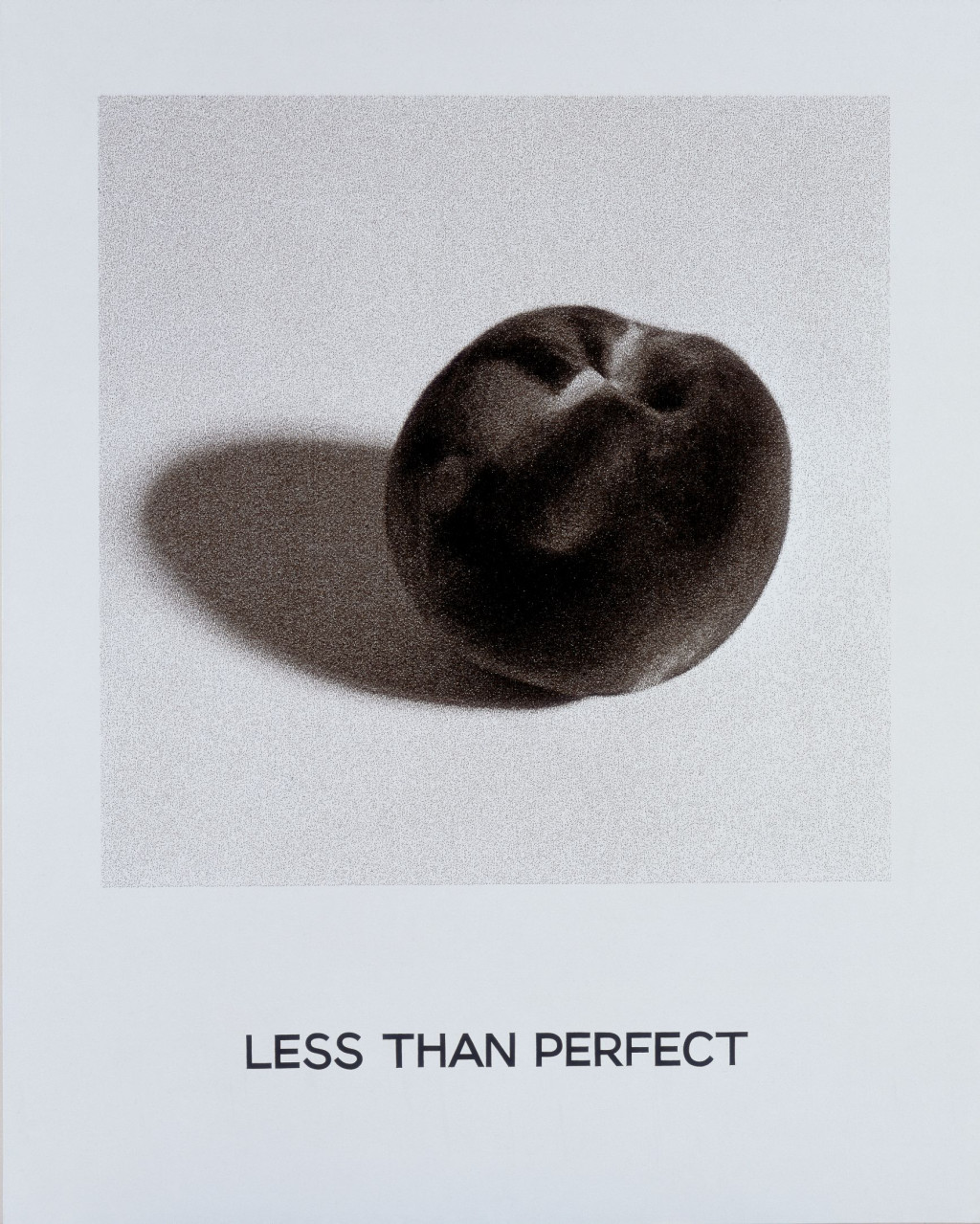 John Baldessari, Less Than Perfect (uit de Goya serie), 1997, inkjet print en handgeschreven belettering op doek, collectie Stedelijk Museum Amsterdam