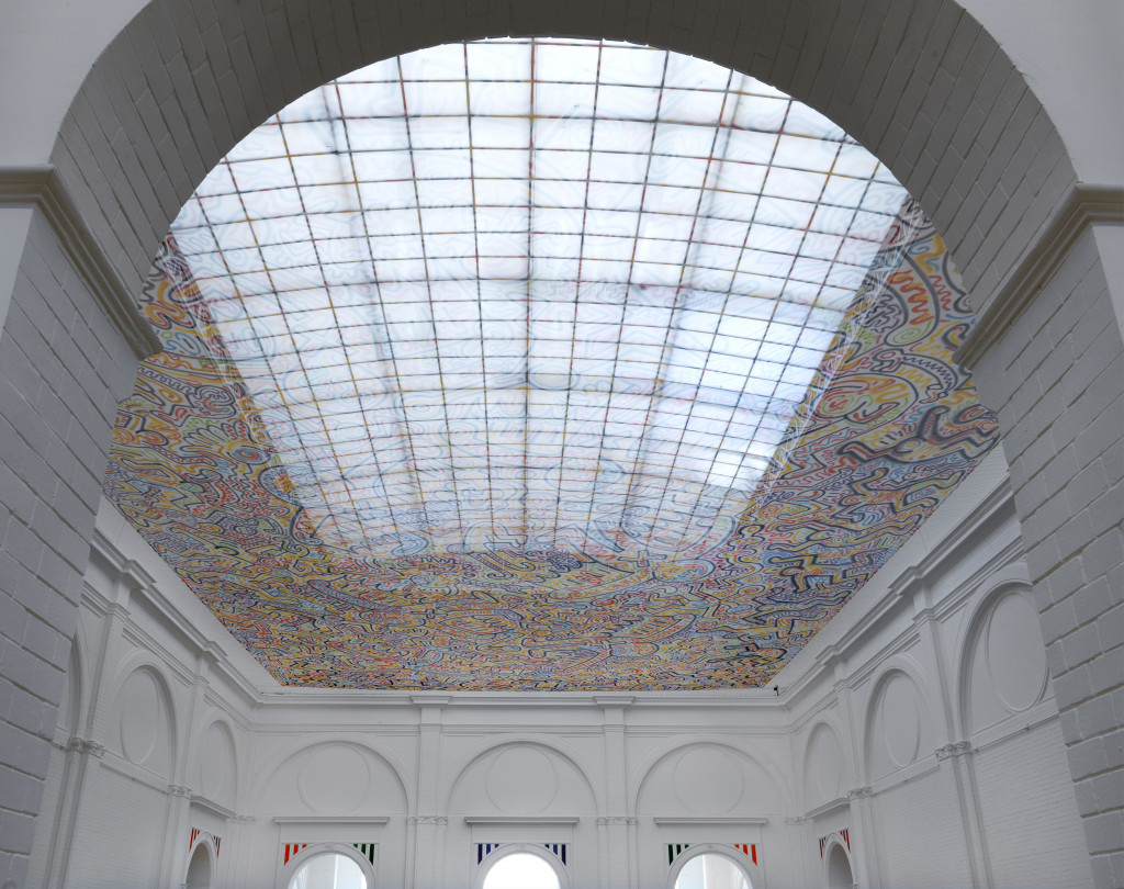 Keith Haring, Untitled (velum), 1986. Installation 2017. Photo: Gert Jan van Rooij. Collection Stedelijk Museum Amsterdam