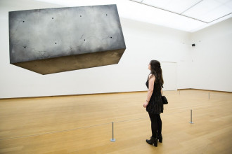 'Coded Nature - Studio Drift', 2018, with 'Drifter'. Stedelijk Museum Amsterdam / Photo: Maarten Nauw